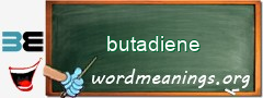 WordMeaning blackboard for butadiene